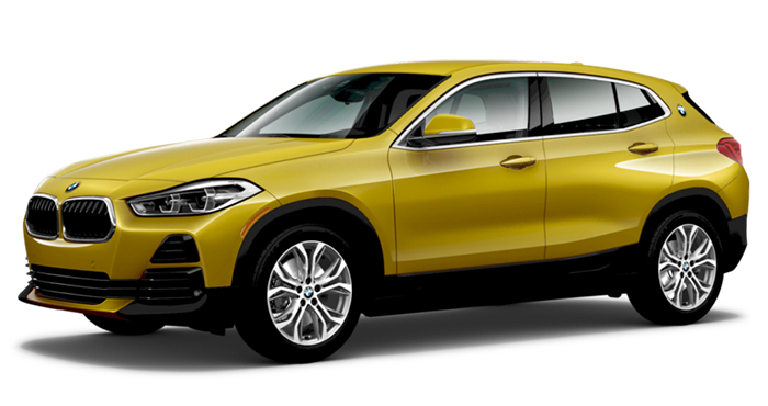 BMW X2 SAV in yellow color